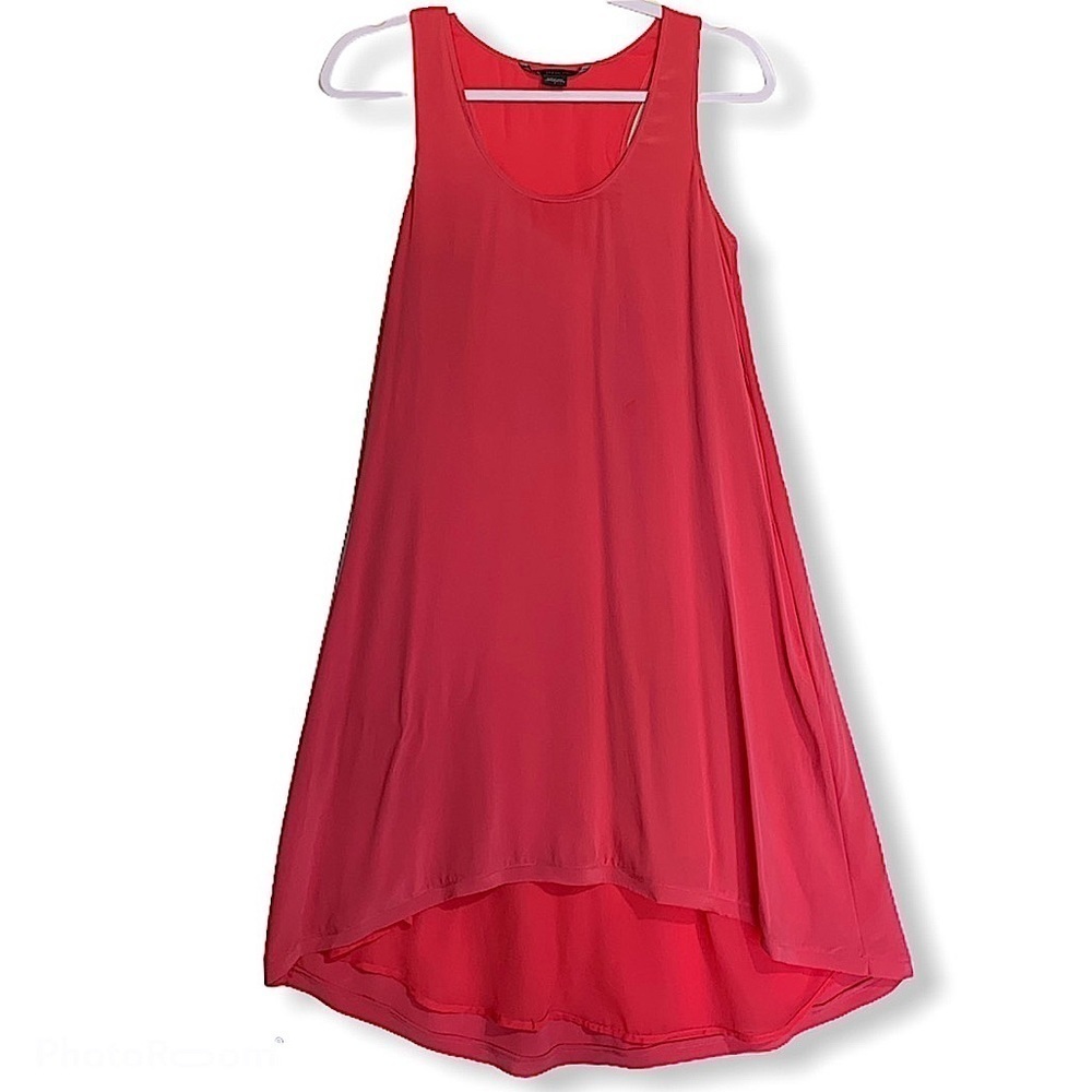 Armani exchange pink silk high low dress size 2